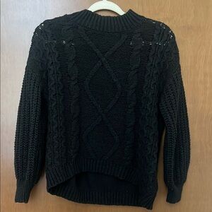 Black Cable Knit Sweater